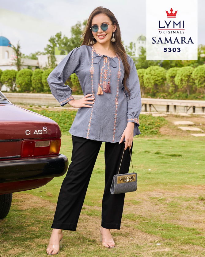 Samara By Rangoon Viscose Embroidery Ladies Top Wholesale Shop In Surat